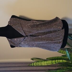 L'AGENCE Rhinestone Embellished Silk Top